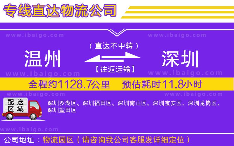 溫州到深圳貨運公司 溫州到深圳貨運公司