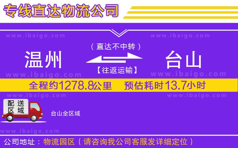溫州到臺山物流專線 溫州到臺山物流專線