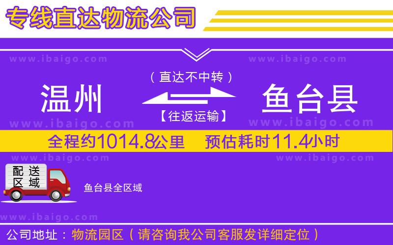 溫州到魚臺縣貨運 溫州到魚臺縣貨運