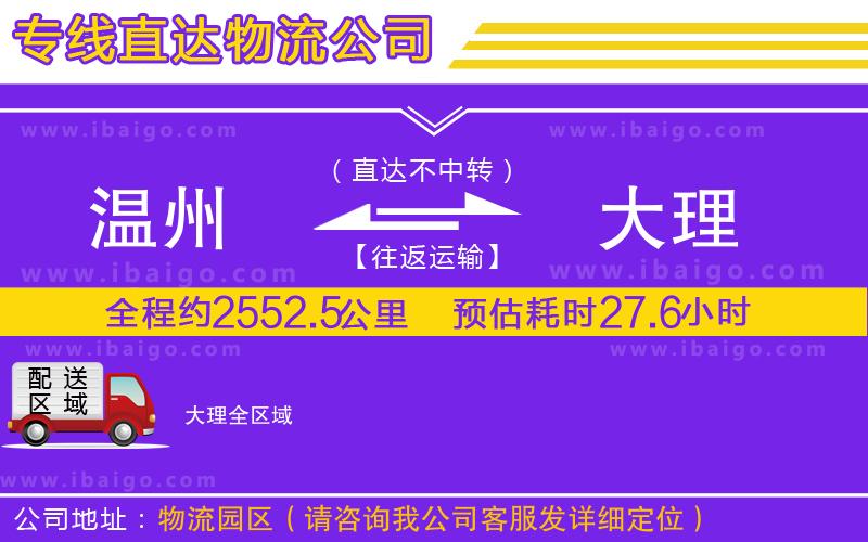 溫州到大理貨運 溫州到大理貨運