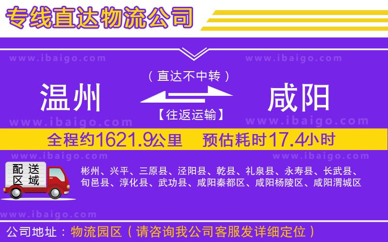 溫州到咸陽貨運 溫州到咸陽貨運